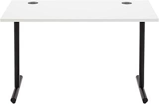 Amazon Basics Simple Office Computer Desk, White Desktop and Black Frame, Rectangular, Simple Assembly, 120 x 60 x 73.6 cm (Previously Movian brand)