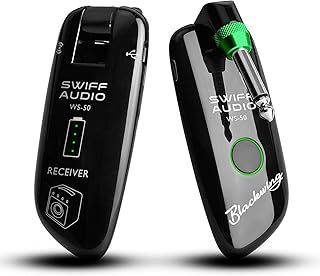 SWIFF Electronic Guitar Wireless System, High-Grade Guitar Wireless Transmitter Receiver Rechargeable Digital Audio Guitar Bass System with Strong Anti-Interference Ability for Electric Guitar Bass