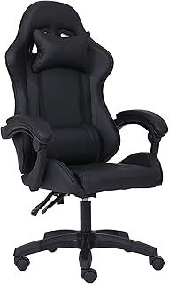 Millhouse Sport Desk Chair, Adjustable Office Gaming Racing Chair with Lumbar and Head Pillow, X3577 - Black