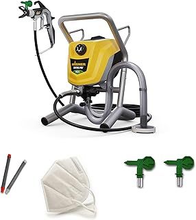 WAGNER Airless ControlPro 250M Paint Sprayer for interior and exterior wood, metal, wall and ceiling paints, covers 15 m² in 2 min, 110 bar, adjustable spray pressure, 9 m hose