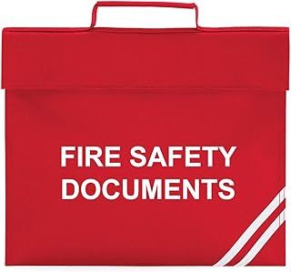 Printed 'Fire Safety Documents' Emergency Grab Bag With Handle - For School, Work & Office