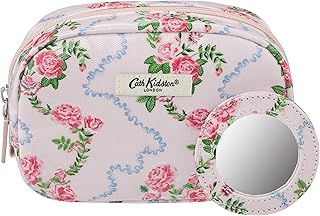 Cath Kidston Wash Bags | Make Up Bag With Mirror - Flutter Rose | Toiletry & Cosmetic Bag | Travel Size & Vegan Friendly | Beauty Gift For Her