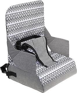 Dreambaby On-The-Go Kids Booster Seat - Portable High Chair with Handy Storage Compartments - Fits Most Dining Chairs - Lightweight, Compact, and Travel-Friendly