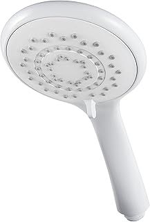 Triton Showers Showerhead | Bathroom Accessory | Water | 5 Spray Patterns | High Pressure Shower Heads | 8000 Series | White Finish | Head Set | Shower Accessories