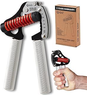 GD IRON GRIP Hand Grip Strengthener (Adjustable hand grips for strength training) Wrist and Forearm Strength Trainer