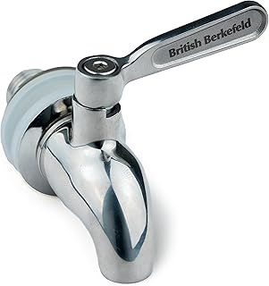 Replacement Gravity Tap for British Berkefeld Stainless Steel Gravity Drinking Water Filter Housing ¦ Fits Other Gravity Filter Systems Too (Metallic)