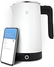 Smarter iKettle 3rd Generation - WiFi Internet Smart Kettle, Stainless Steel White and Chrome, Digital Temperature Control, iOS, Android App, Alexa Enabled with Keep Warm Function. 3000w, 1.8 Liters