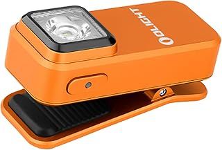 OLIGHT Oclip Rechargeable EDC Clip on Torch 300 Lumens Dual Light Sources Pocket Lamp with Magnetically Attach, USB-C Charging Flashlight for Working, Cycling, Reading and Safety Warning (Orange)