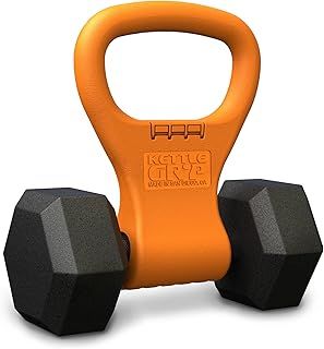 Kettle Gryp Kettlebell Adjustable Portable Weight Grip Travel Workout Equipment Gear for Gym Bag, Crossfit WOD, Weightlifting, Bodybuilding, Lose Weight | Clamps to Dumbells