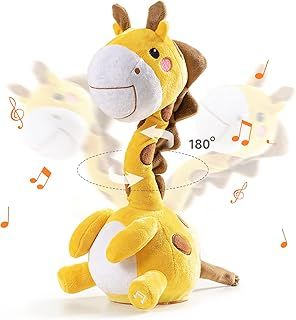 TUMAMA Baby Soft Toy 12 month Talking Dancing Giraffe Toys Plush Giraffe Toy with Record & Repeating Baby Musical Toy Singing Interactive Baby Toy for Boys Girls Kids Gifts