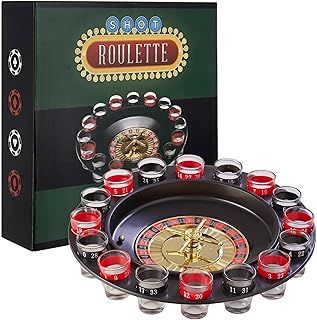 Premier Housewares Easily Maintained Shot Roulette | Minimised Spillage Of Our Drinking Roulette Game | Highly Giftable Roulette Wheel Game | Compact Roulette Drinking Game