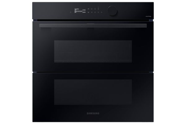Samsung Series 5 Dual Cook Flex Smart Oven with Pyrolytic Cleaning & Air Fry, Colour: Clean Black, NV7B5750TAK