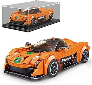 Mould King 27004 Speed Champions P1 Racing Car Building Blocks with Acrylic Display Case Super Car Building Toys Collectible Model Cars Racing Vehicle Construction Toys for 8+ Kids(306 PCS)