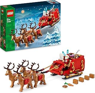 LEGO Santa’s Sleigh Set, Building Toy for Kids with Minifigure, Reindeer Figures and Guitar, Stocking Filler Idea or fun Christmas Decoration, Gift for 9 Plus Year Old Boys and Girls 40499