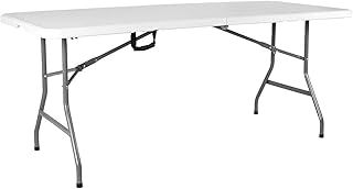 Vida Designs Heavy Duty Trestle Rectangular Folding Picnic Tray Table, Silver, 29.5 cm D x 72 cm W x 28.3 cm H, 6ft