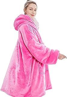 Oversized Sherpa Hoodie Sweatshirt Blanket - Super Soft Warm Comfortable Wearable Blanket - One Size Fits All for Adults, Kids, Men, Women