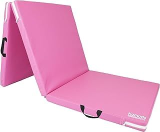 Tri Folding Yoga Mat - PU Leather 6ft 5cm Thick Padded Floor Mats