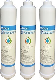 Water Filter, In Line, 3 Pack - Also Suitable for Fridge, Under Sink, Plumbed in Water Cooler, NSF/ANSI 42 Certified