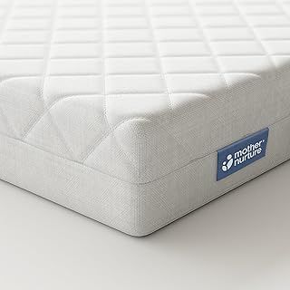 Mother Nurture Classic Foam Travel Cot Mattress (95 x 65cm x 7.5cm) Breathable Travel Cot Bed Mattress For Comfy Night’s Sleep Hypoallergenic Removable Quilted Cover BSI Tested, Lightweight & Portable