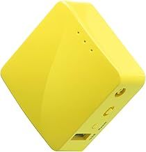 GL.iNet GL-MT300N-V2 (Mango) Wireless Mini Portable VPN Travel Router, Mobile Hotspot in Pocket, WiFi Repeater Bridge, Range Extender, OpenVPN Client, 300Mbps High Performance, 128MB RAM