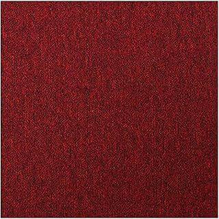 20pcs Carpet Tiles 50x50 cm | Holywarm 5 SQM Carpet Floor Tiles | Heavy Duty Non-Slip Flooring Rugs for Commercial Retail, Office, Home, Kitchen, Bedroom, Living Room, Bathroom (Red)