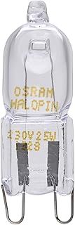 OSRAM Halopin Special Oven Bulb, 230v 25w G9 Halogen Capsule, Used by Bosch NEFF Siemens DELONGHI Ocean FAGOR for Cooker and Microwave Oven Applications, High Temperature Tolerant, *See Note