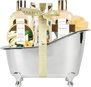 Spa Gift Sets, Gifts for Her, 8pcs Vanilla Bath Sets with Body Butter, Bubble Bath, Bath Bomb, Bath Sets for Women Gifts, Christmas Gifts, Gifts for Women