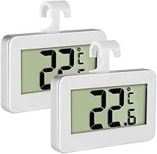 Pack of 2 LCD Digital Fridge Freezer Thermometer Monitor with Hanging Hook and Retractable Stand