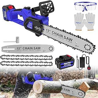 Brushless Mini Cordless Chainsaw 4 Inch, Handheld Mini Chainsaw Cordless, Mini Chain Saw Electric Small Chainsaw for Wood Cutting,Tree Pruning & Garden,Rechargeable 1.5Ah Battery and Charger Included