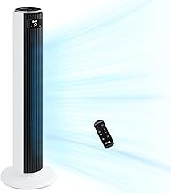 LEVOIT 20dB Silent Tower Fan, 26ft/s Powerful Cooling Fan with DC Motor, 26W Energy, Remote Control, 4 Modes 12 Speeds 12H Timer, Advanced Sleep Mode, Front Display, 90° Oscillation