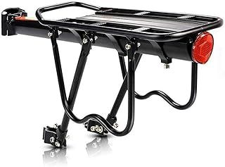 Bike Rear Rack Carrier Universal Adjustable Bicycle Rear Luggage Touring Carrier Racks 50KG Capacity Adjustable Mountain Bicycle Back Seat Rack Holder with Reflector