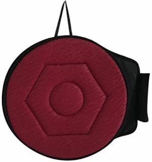 360 Degree Swivel Seat Cushion for Car/Portable Rotating Memory Foam Car Seat Pad/Non-Slip Auto Round Disc Rotary Chair Cushions Pad for Elderly or Those with Limited Mobility (Red)