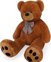Monzana® XL 100cm Brown Teddy Bear | Soft Dense Fur Bow Paws | Christmas Birthday Easter Valentine's Girlfriend Boyfriend Kids Toy Gift | Plush Cuddly Teddies Big Large Giant 1m