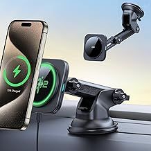 ESR for Qi2 15W MagSafe Car Charger, Qi2-Certified MagSafe Car Mount Charger, Dashboard/Windshield Car Phone Holder Wireless Charger, Magnetic Phone Car Mount for iPhone 16 15 Pro 14 13 12 Galaxy S25