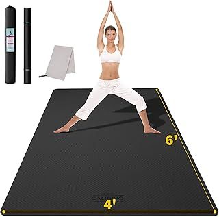 CAMBIVO Large Yoga Mat for Women Men (183x122x0.6cm), Exercise Mat for Home, TPE Non Slip Fitness Mat for Home Gym, Workout, Pilates, Push-ups, Stretching, Gymnastics