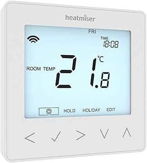 Heatmiser NeoStat WiFi a WiFi Thermostat 230v programmable thermostat featuring illuminated touch keys and WiFi connection Geolocation, and Scheduling via Mobile App.