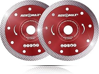 115mm Diamond Cutting Discs for Angle Grinder - Super Thin, Fast & Clean Cut on Porcelain, Granite, Marble, Concrete, Tiles, Stones, Bricks & Ceramics- 4.5" Wheel - Size 115 x 1.2 x 22.23mm
