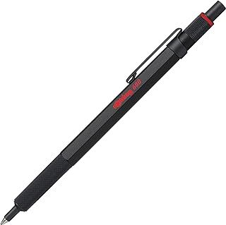 rOtring 600 Ballpoint Pen | Medium Point | Black Ink | Black Barrel with Non-Slip Knurled Grip | Refillable