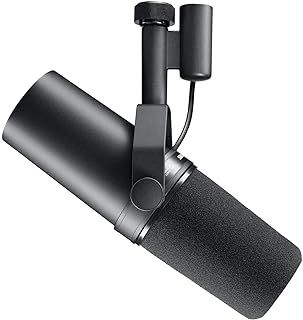 Shure SM7B Vocal Dynamic Microphone Broadcast, Podcast & Recording, XLR Studio Mic Music & Speech, Wide-Range Frequency, Warm & Smooth Sound, Rugged Construction, Detachable Windscreen - Black