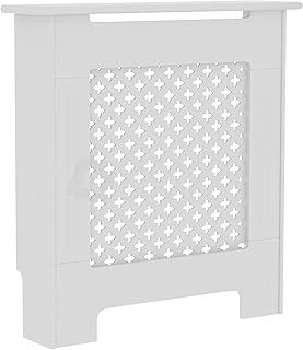 Vida Designs Oxford Radiator Cover White Traditional Painted MDF Cabinet, Small (H: 82 / W: 78 / D: 19 cm)