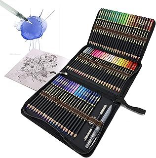 72 Professional Watercolour Pencils Set in Zip-Up Case for Great Results, Colouring Pencils For Adult Coloring Books, Kids Artist Art Drawing