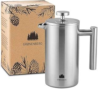 French Press I Coffee press I insulated cafetiere I Stainless steel Coffee maker in different sizes 2 cups to 4 cup