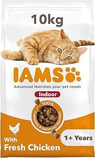 IAMS Indoor Complete Dry Cat Food for Adult and Senior Cats with Chicken 10 kg