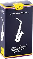 Vandoren Traditional Alto Saxophone Reeds – Box of 10 – Strength 2.5