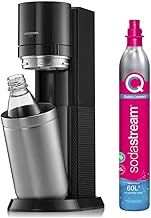 SodaStream Duo Sparkling Water Maker, Sparkling Water Machine & 2x 1L Fizzy Water Bottles, Retro Drinks Maker w. BPA-Free Water Bottle, Glass Carafe & Gas Bottle for Home Carbonated Water - Black