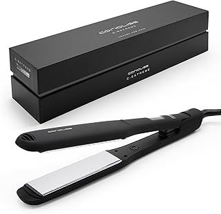Corioliss C-Extreme | Wide Plate Hair Straightener | Professional Titanium Flat Iron | Temperature Control 80º-230°C | Fast Heating 30 s | Ionic | Dual Voltage | Auto Shut-Off | Travel Case