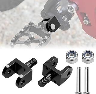 Jestop 2pcs Foot Pegs Hoder for Sur Ron Light Bee X and S Segway X160 X260, CNC Aluminum Anti-rust Durable Foot Peg Clamps,Widen and Thicken Foot Peg Bracket (Black)
