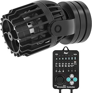 AQQA Wave Maker for Aquarium, DC 10W 4000 L/h Powerhead, 6 Wave Modes & Adjustable Water Flow Speed, Ultra Quiet Wave Maker for 120-350L Freshwater Saltwater Tank