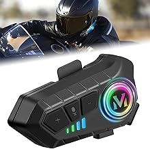 Motorcycle Helmet Speakers - Super Long Battery Life, Motorbike Headset Single Use Headset with Soft/Hard Mic,IPX6 Automatic Answer/Music Control/Intelligent Noise/Wake up Siri
