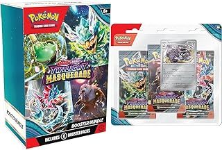 Pokémon TCG: Scarlet & Violet—Twilight Masquerade Booster Bundle (6 Boosters) & TCG: Scarlet & Violet—Twilight Masquerade 3-Pack Blister: Revavroom (3 Booster Packs & 1 Foil Promo Card)
